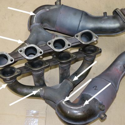 Ferrari F430 Auspuffkrümmer gerissen.